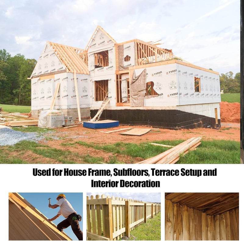 SITLDY 21 Degree Framing Nails 4 SIZES (2"+2-1/2"+3.0") Ring Shank+3-1/2" Smooth Shank), Full Round Head Hot Dipped Galvanized, 100 per Size, 400 Count, Assorted Size, 20 to 22 Degree Framing Nailer - Image 5